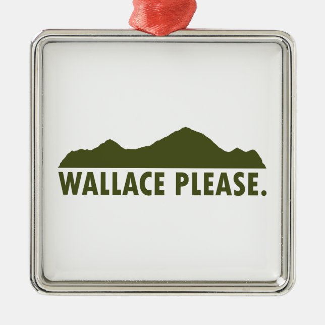 Wallace Idaho Bitte Ornament Aus Metall (Vorne)