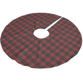 Wallace Red Hunting Scottish Tartan Polyester Weihnachtsbaumdecke