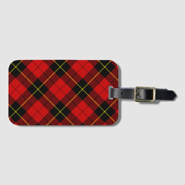Wallace Red Tartan Gepäckanhänger (Vorderseite (Horizontal))