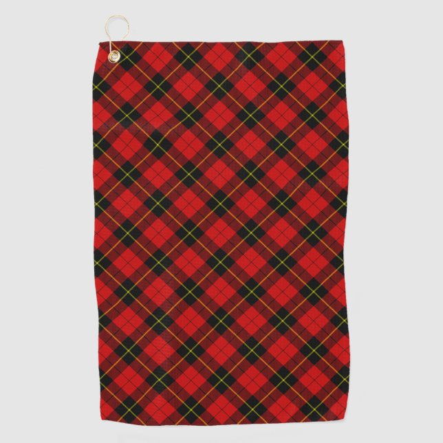 Wallace Red Tartan Golfhandtuch (Vorderseite)