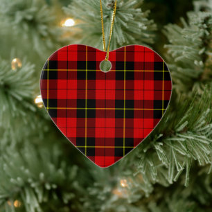 Wallace Red Tartan Keramik Ornament