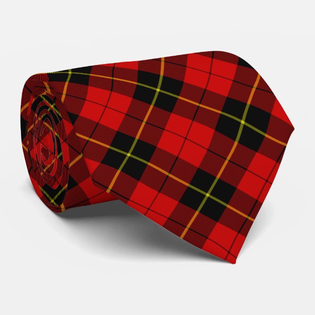 Wallace Red Tartan Krawatte (Gerollt)