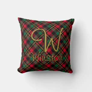 Wallace Red Throw Pillow Kissen