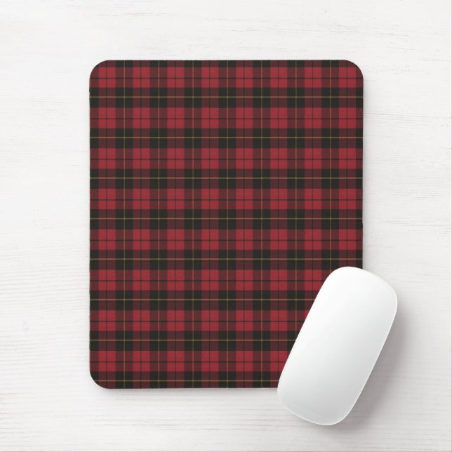 Wallace Red Weathered Original Scottish Tartan Mousepad (Mit Mouse)