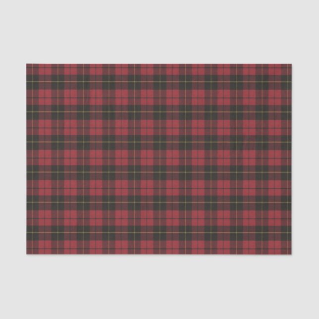 Wallace Red Weathered Original Scottish Tartan Seidenpapier (Vorderseite)