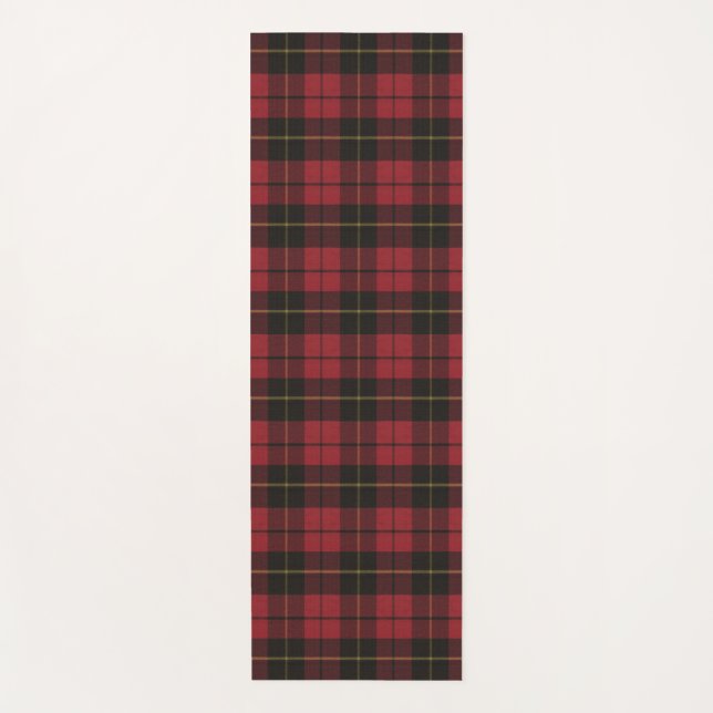 Wallace Red Weathered Original Scottish Tartan Yogamatte (Vorderseite)