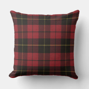 Wallace Red Weathered Original Tartan Square Kissen