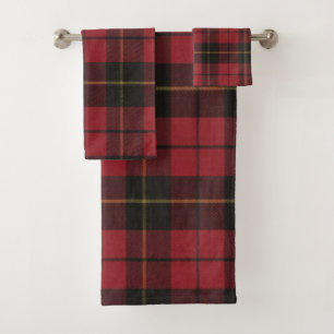 Wallace Red Weathered Tartan Badhandtuch Set