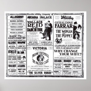 Wallace Reid 1920 Vintager Film und Plakat