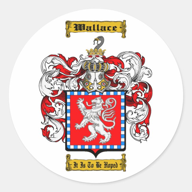Wallace (Schottisch) Runder Aufkleber (Vorderseite)