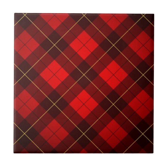 Wallace-Tartan-Hintergrund Fliese (Vorderseite)