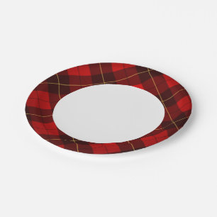 Wallace-Tartan-Hintergrund Pappteller