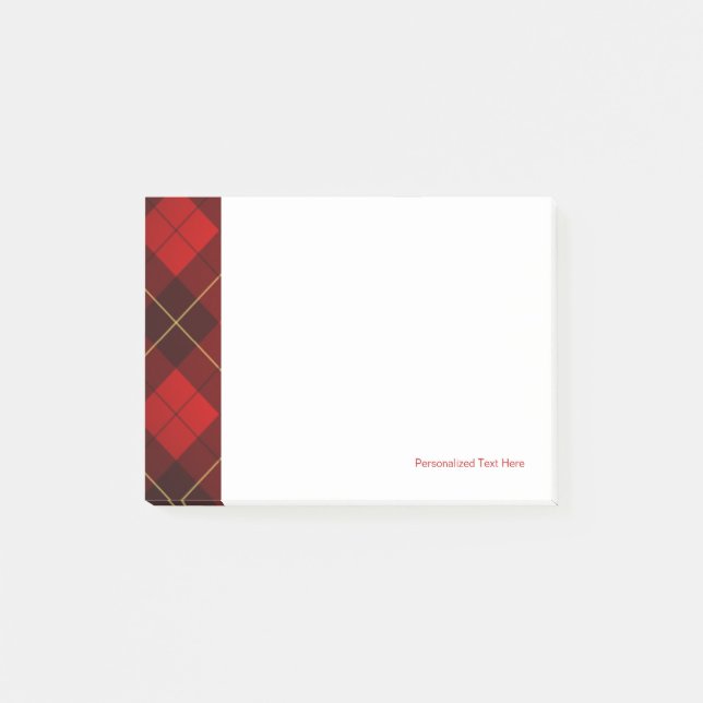 Wallace-Tartan-Hintergrund Post-it Klebezettel (Vorderseite)