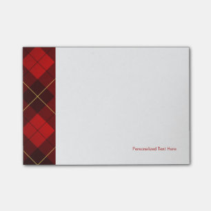 Wallace-Tartan-Hintergrund Post-it Klebezettel