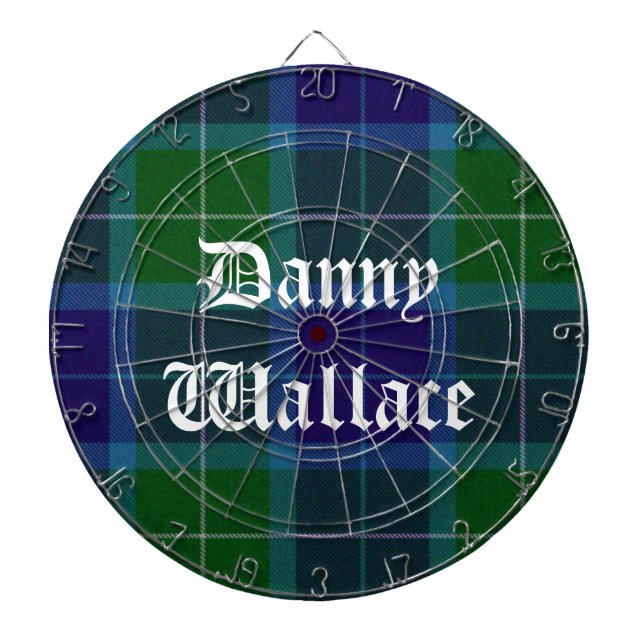 Wallace Tartan Kariertes Dart Board Dartscheibe (vorne)