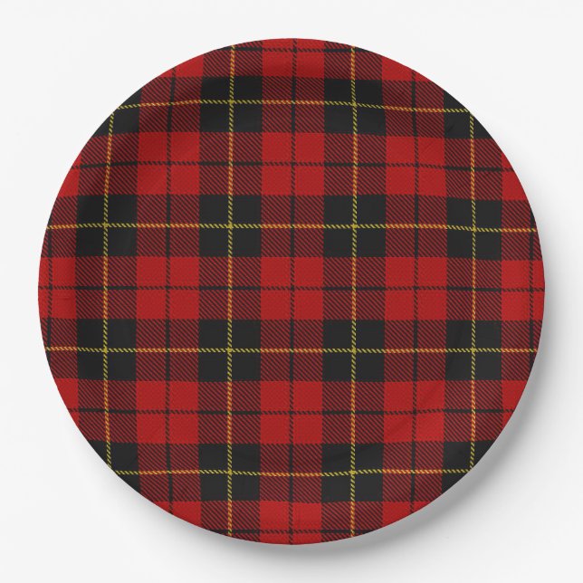 Wallace Tartan Pappteller (Vorderseite)