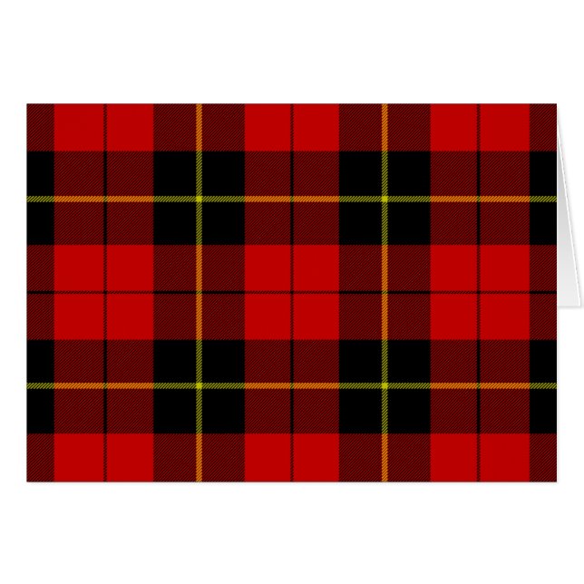Wallace Tartan Red Black kariert (Vorderseite (Horizontal))