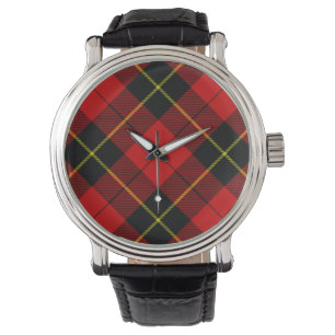 Wallace Tartan Red Black kariert Armbanduhr