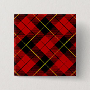 Wallace Tartan Red Black kariert Button