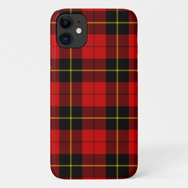 Wallace Tartan Red Black kariert Case-Mate iPhone Hülle (Rückseite)