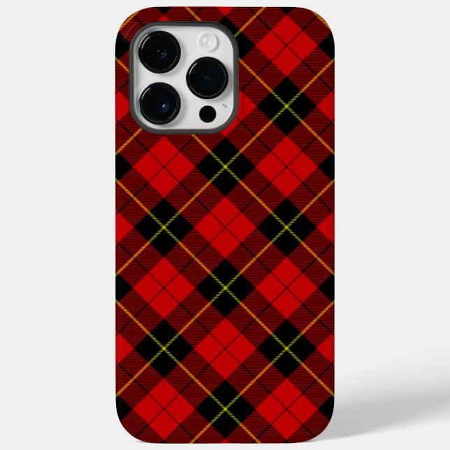 Wallace Tartan Red Black kariert Case-Mate iPhone Hülle (Rückseite)