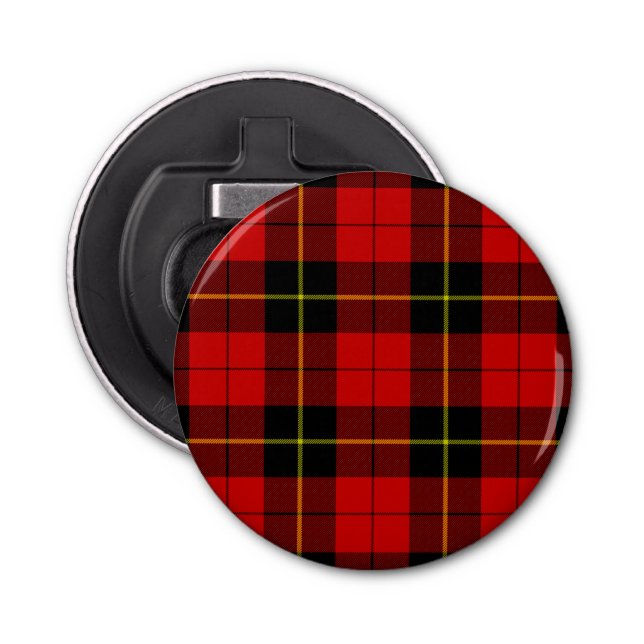 Wallace Tartan Red Black kariert Flaschenöffner (Vorderseite)