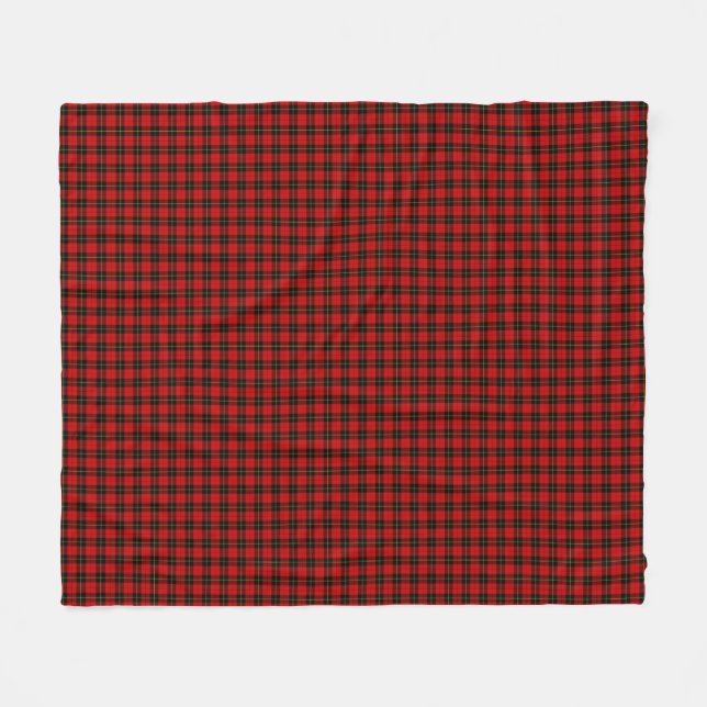 Wallace Tartan Red Black kariert Fleecedecke (Vorderseite (Horizontal))