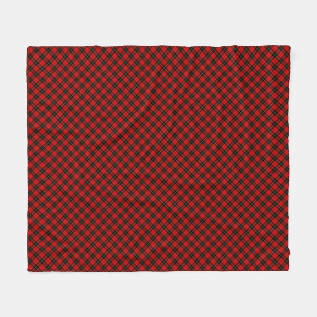 Wallace Tartan Red Black kariert Fleecedecke (Vorderseite (Horizontal))