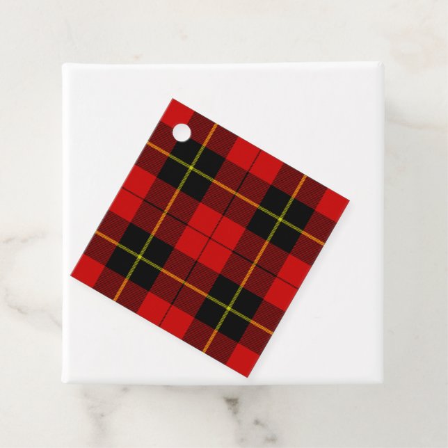 Wallace Tartan Red Black kariert Geschenkanhänger (Beispiel)