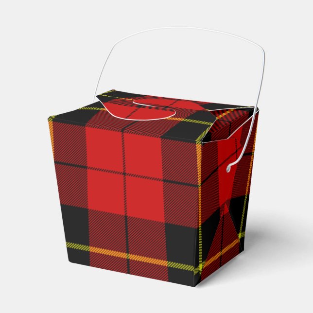 Wallace Tartan Red Black kariert Geschenkschachtel (Vorderseite)