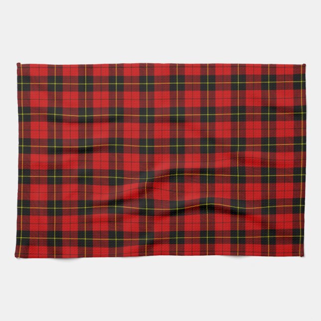 Wallace Tartan Red Black kariert Geschirrtuch (Horizontal)