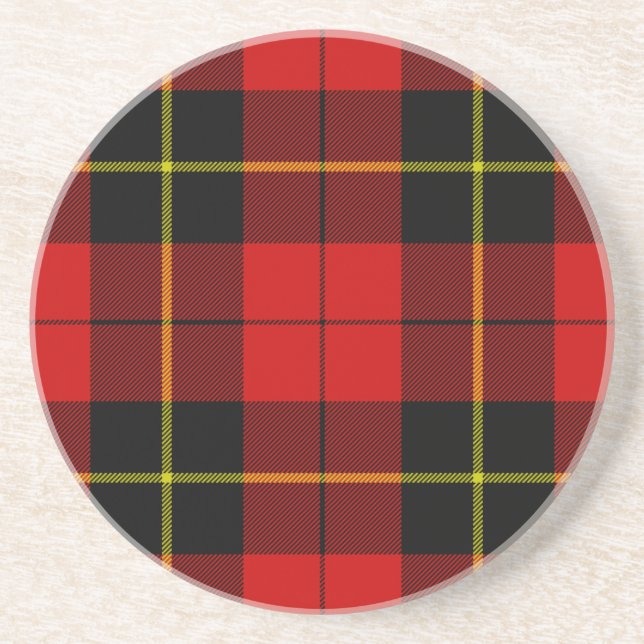 Wallace Tartan Red Black kariert Getränkeuntersetzer (Vorne)