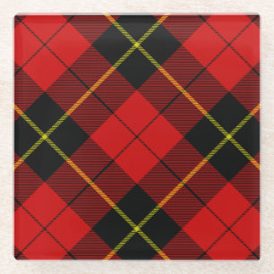 Wallace Tartan Red Black kariert Glasuntersetzer
