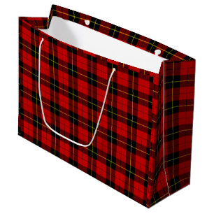 Wallace Tartan Red Black kariert Große Geschenktüte