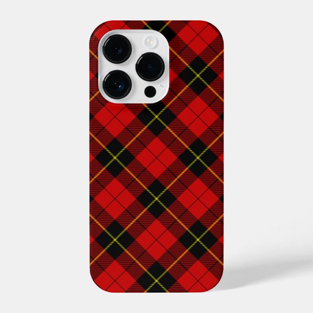 Wallace Tartan Red Black kariert iPhone Hülle (Rückseite)