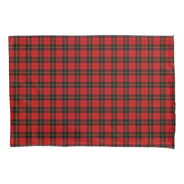 Wallace Tartan Red Black kariert Kissenbezug (Vorderseite-Links)