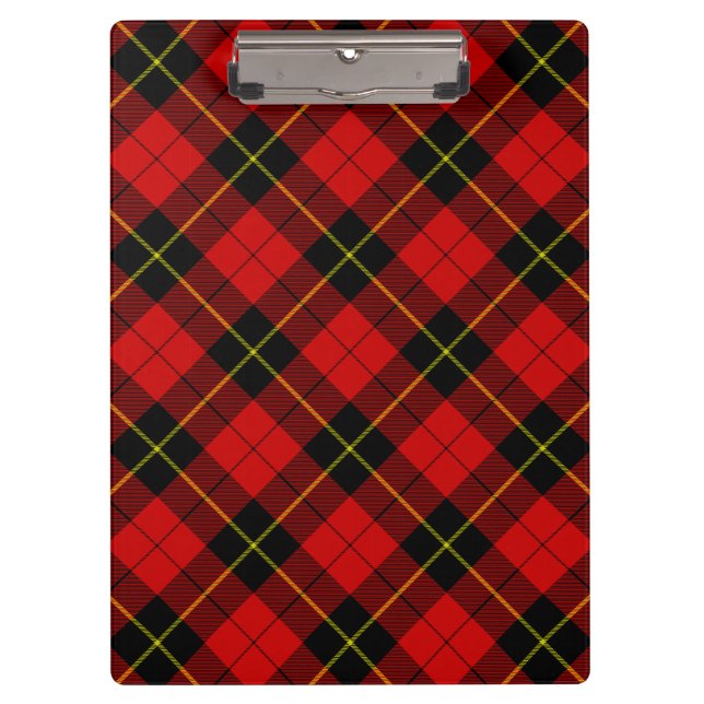 Wallace Tartan Red Black kariert Klemmbrett (Vorderseite)