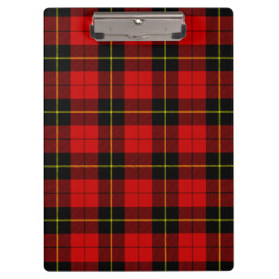 Wallace Tartan Red Black kariert Klemmbrett