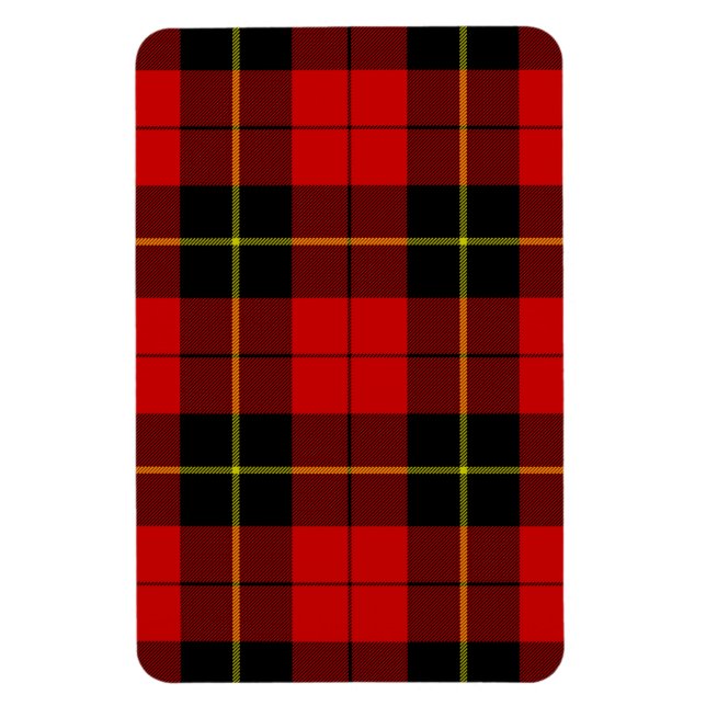 Wallace Tartan Red Black kariert Magnet (Vertikal)