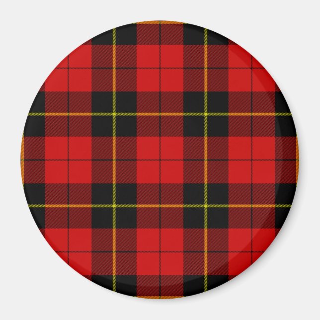 Wallace Tartan Red Black kariert Magnet (Vorne)