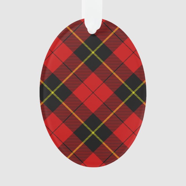 Wallace Tartan Red Black kariert Ornament (Vorderseite)