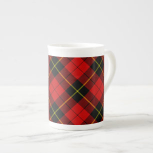 Wallace Tartan Red Black kariert Prozellantasse