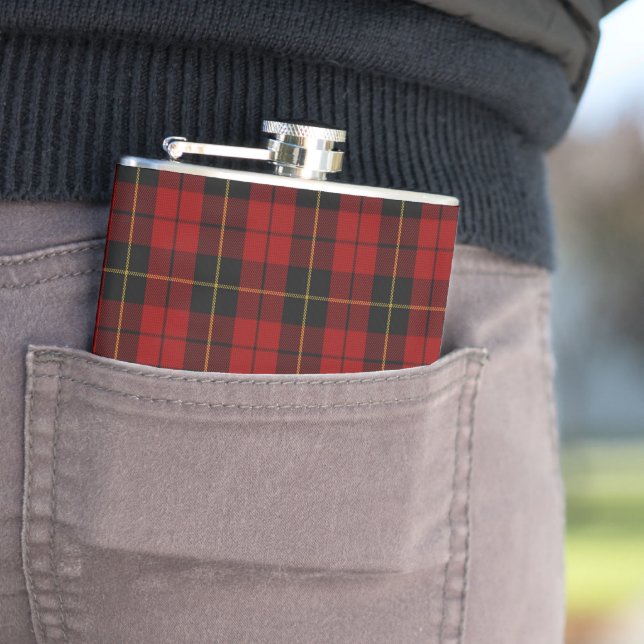 Wallace Tartan Scottish Clan Kariertes Muster Flachmann (Beispiel)