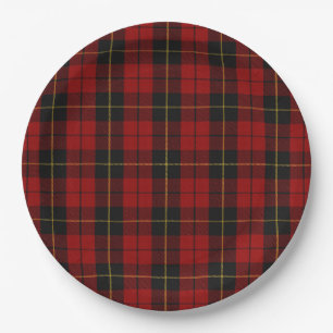 Wallace Tartan Scottish Clan Kariertes Muster Pappteller