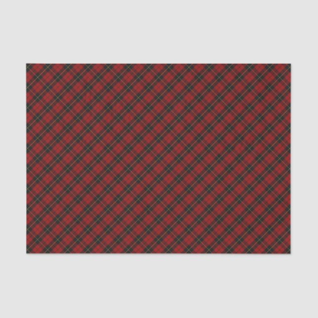 Wallace Tartan Scottish Clan Kariertes Muster Seidenpapier (Vorderseite)