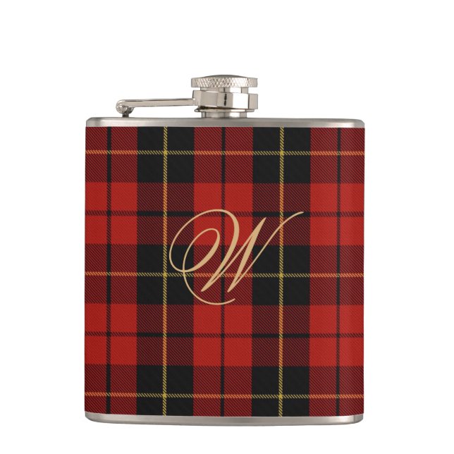Wallacetartan-Flasche Flachmann (Vorderseite)