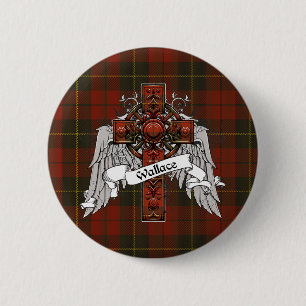 Wallacetartan-Kreuz Button
