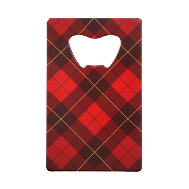 Wallacetartanhintergrund Kreditkartenflaschenöffner (Vorderseite)