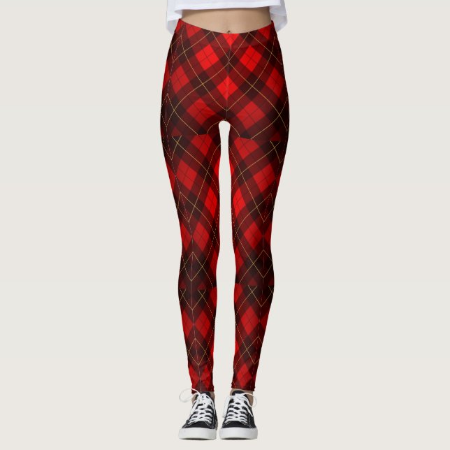 Wallacetartanhintergrund Leggings (Vorderseite)