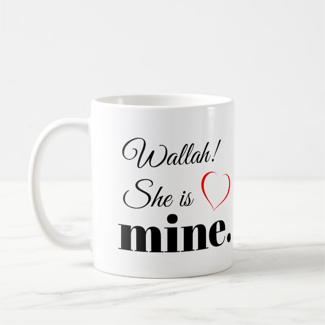 Wallah muslim Mann Ehefrau Geschenke Kaffeetasse (Links)